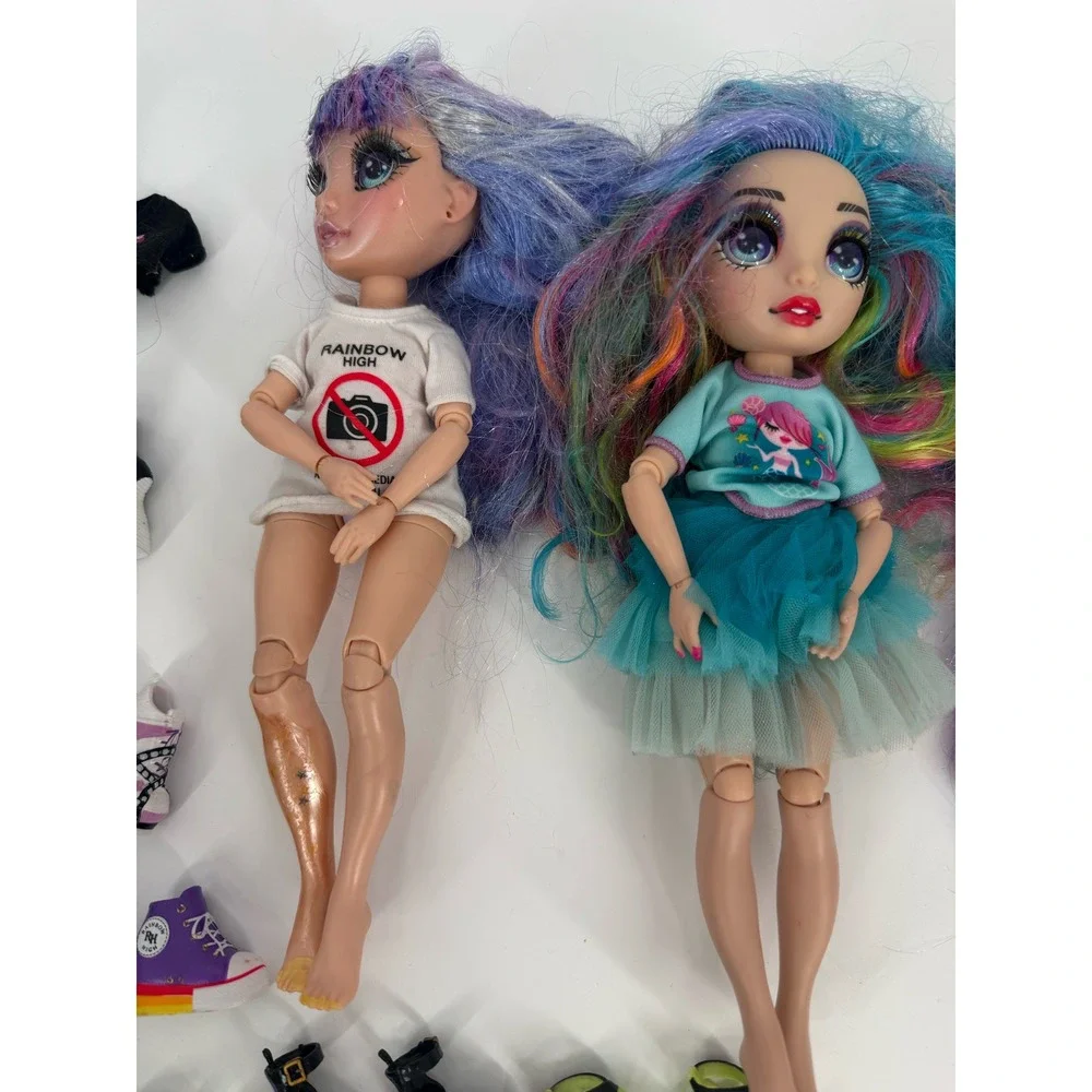 MGA Rainbow High Doll Lot of 4 with Large Clothing Shoes Accessories Collection